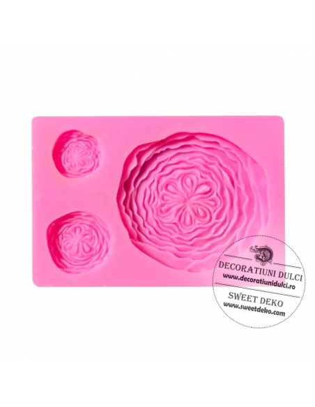 Mulaj ranunculus / trandafir stilizat, 3 dimensiuni