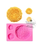 Mulaj ranunculus / trandafir stilizat, 3 dimensiuni