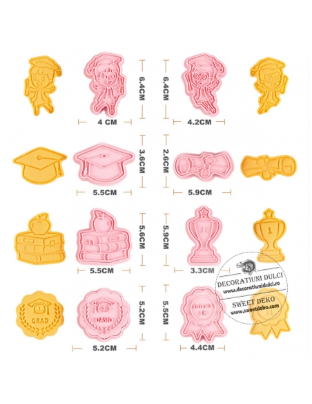 Set decupatoare absolventi (8buc)