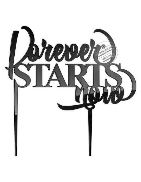 Cake topper Forever Starts Now