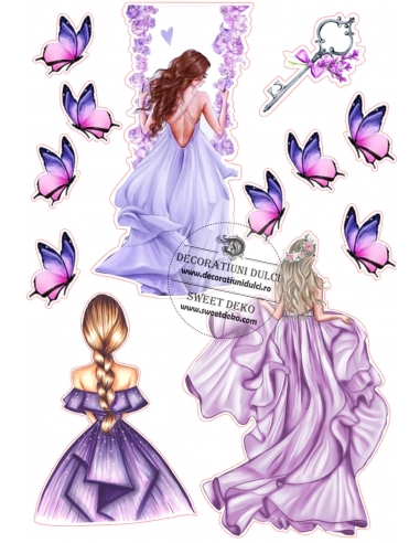 Imagine comestibila pentru decor tort | Purple Mood