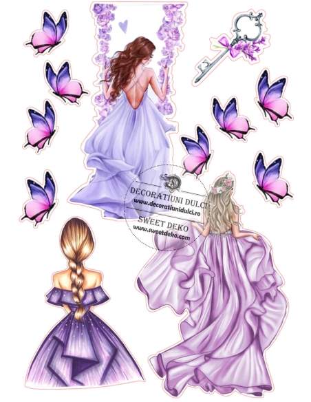 Imagine comestibila pentru decor tort | Purple Mood