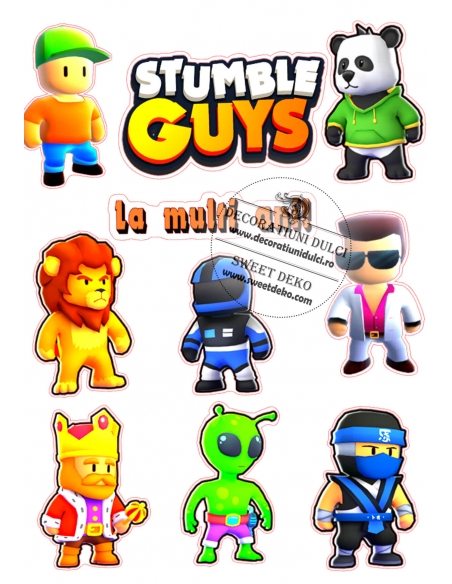 Imagine comestibila personajele Stumble Guys  8cm