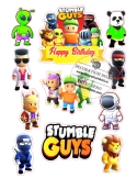 Imagine comestibila Stumble Guys Happy Birthday