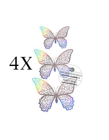 Fluturi argintii (12 buc/set)