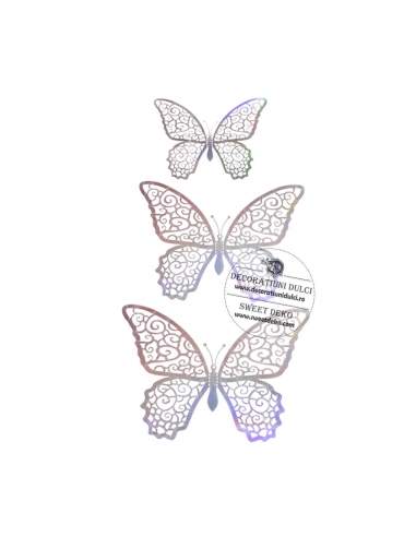 Fluturi argintii (12 buc/set)