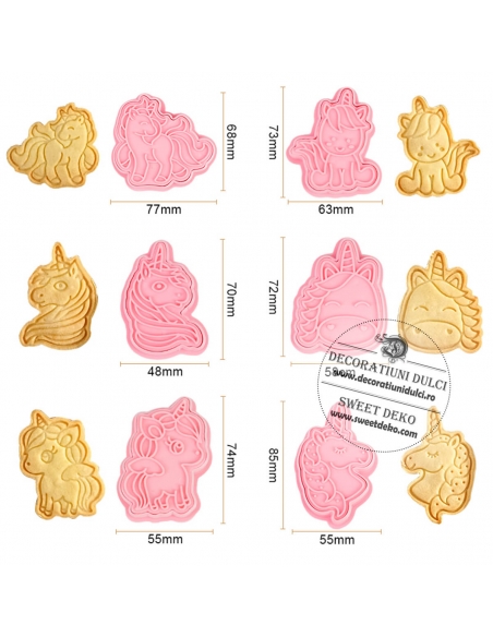 Decupatoare unicorni (6modele)