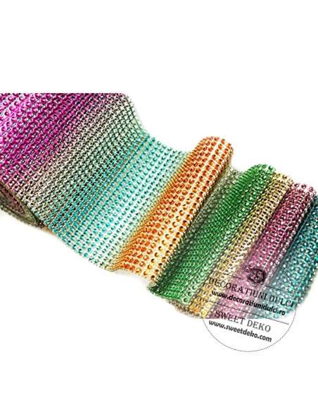 Banda stras curcubeu (1.5m)