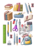 Imagine comestibila rechizite scolare