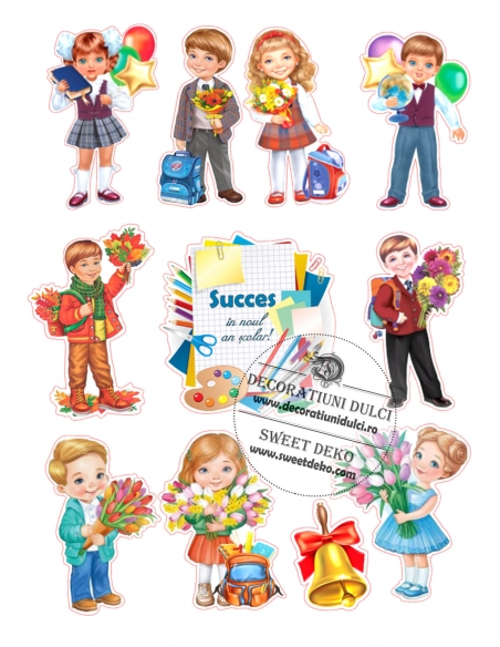 Imagine comestibila elevi in prima zi de scoala