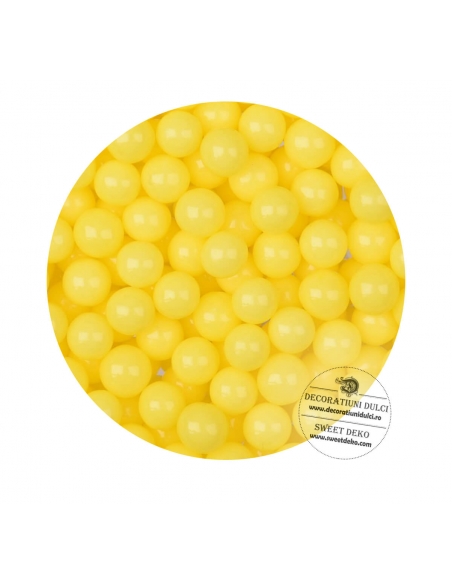 Perle galbene din zahar 0.8mm (100g)