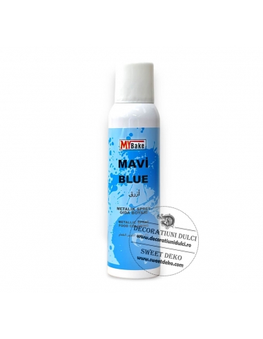Spray comestibil albastru metalic, Mavi My Bake 250ml.
