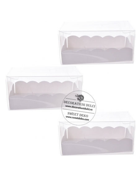 Cutie mica din plastic si interior din carton (10buc.)