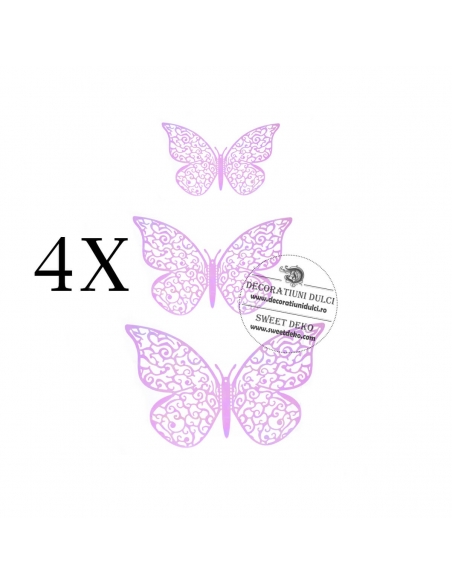 Fluturi albi sidef  (12 buc/set)