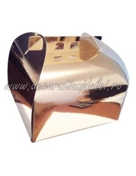 Cutie tort aurie patrata