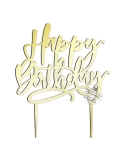 Cake topper Happy birthday cursiv