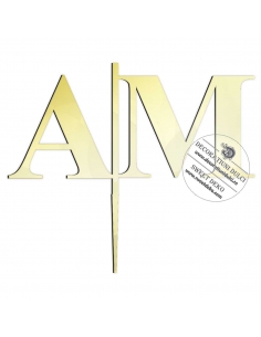 Topper personalizat | initiale clasice si bara verticala 2