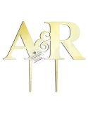 Cake topper personalizat - Initiale clasice 2