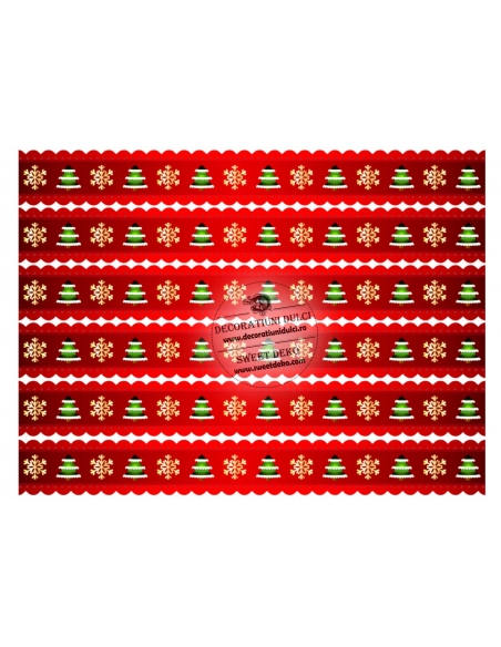 Imagine comestibila benzi Craciun | Decoratiuni Dulci