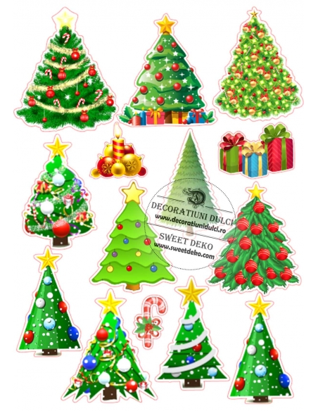 Imagine comestibila brazi de Craciun | Decoratiuni Dulci