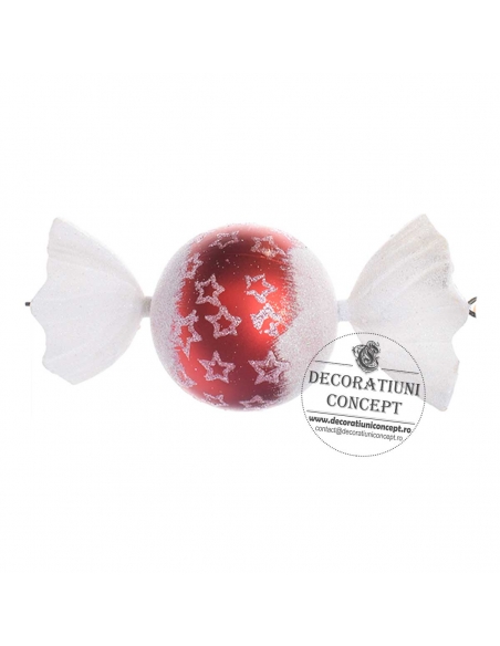 Glob mare in forma de bomboana rosie