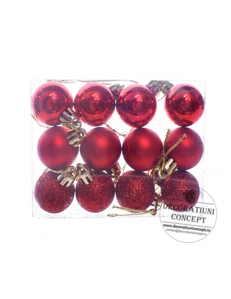 Globulete mici rosii (12buc)