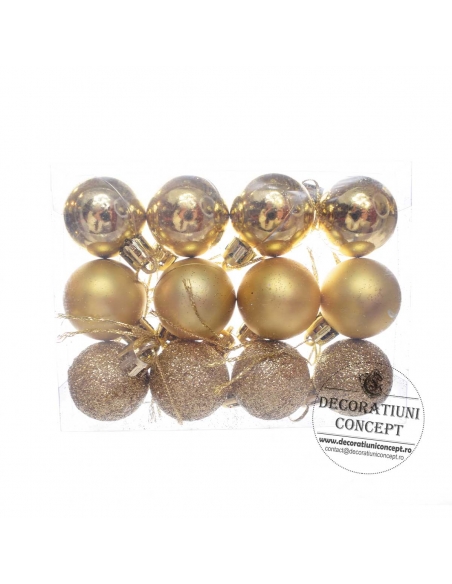 Globulete mici aurii (12buc)