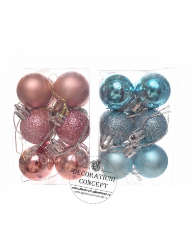 Globulete mici bleu turcoaz (12buc)
