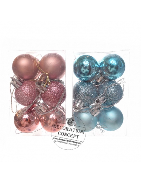 Globulete mici bleu turcoaz (12buc)
