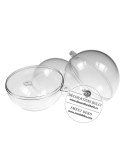 Glob din plastic transparent, doua jumatati