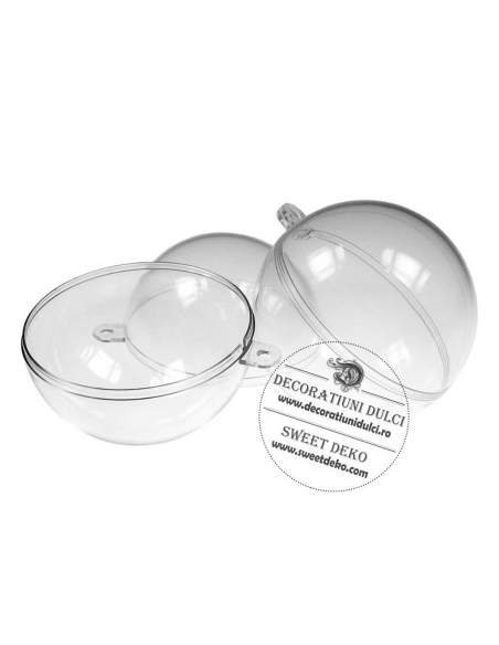 Glob din plastic transparent, doua jumatati