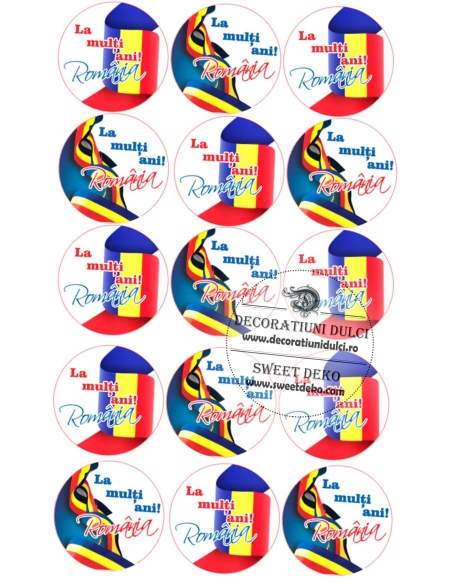 Decor pentru briose sau biscuiti |La multi ani, Romania!