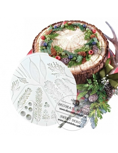 Mulaj crengi de brad, frunze de vasc