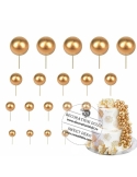 Sfere aurii necomestibile, pentru decor tort (20buc/set)