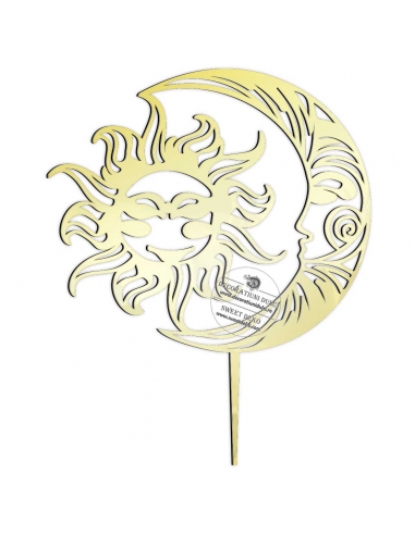 Cake topper Soarele si Luna