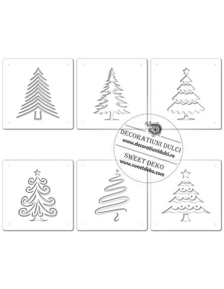 Brazi sabloane decorative, set 6 cake stencils