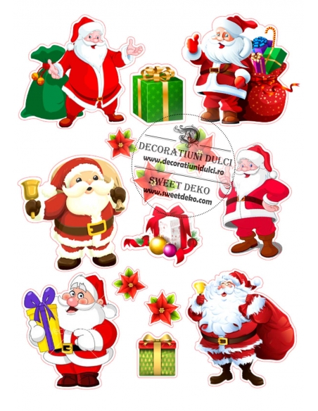 Imagine comestibila Mos Craciun | Decoratiuni Dulci