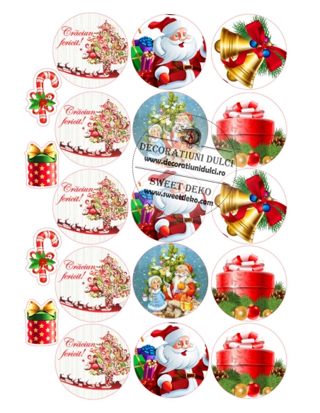Imagine comestibila cerculete Craciun | Decoratiuni Dulci