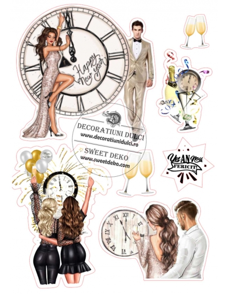 Imagine comestibila Revelion | Decoratiuni Dulci