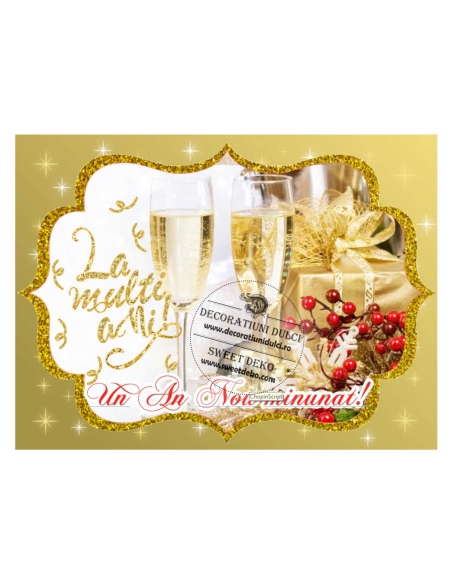 Imagine comestibila Anul Nou - 1 | Decoratiuni Dulci