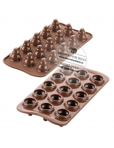 Mulaj bomboane mici braduti, Choco trees Silikomart 2