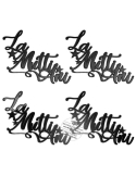 Decor lateral pentru tort La multi ani! cu trei stelute (set 4 bucati)