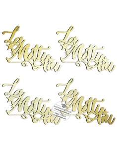 Decor lateral pentru tort La multi ani! cu trei stelute (set 4 bucati) 2
