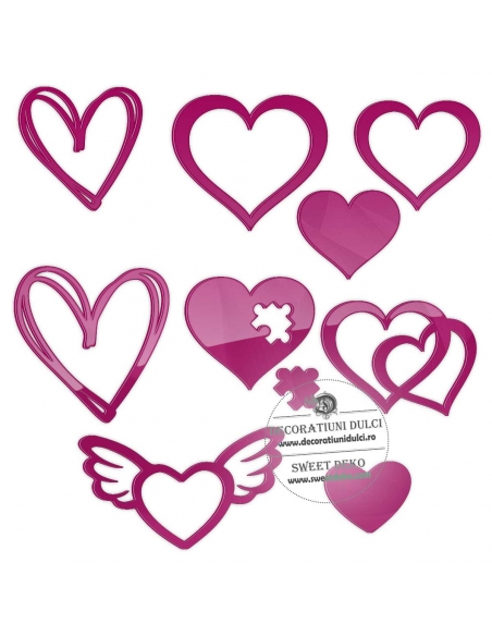 Toppers inimi diferite modele (set 9 buc)