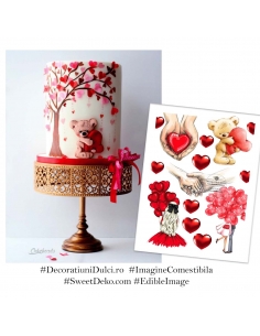 Poza pentru decor tort My Love Forever 2