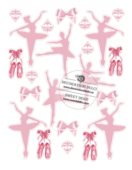 Imagine comestibila decupaj siluete balerine