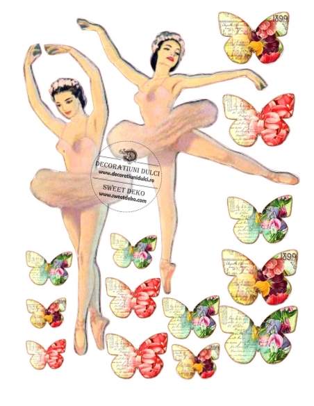 Imagine comestibila Poza vintage cu balerina