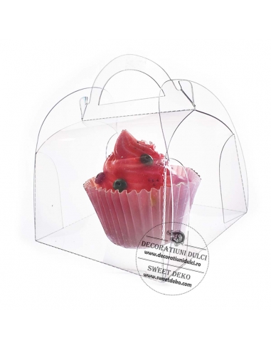 Cutiute transparente cu maner (5buc/set)