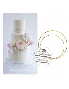 Cerc metalic auriu (inel coronite) 2