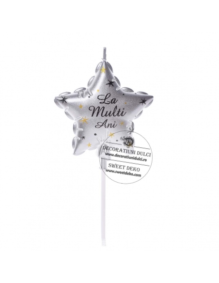 Lumanare balon stea argintie